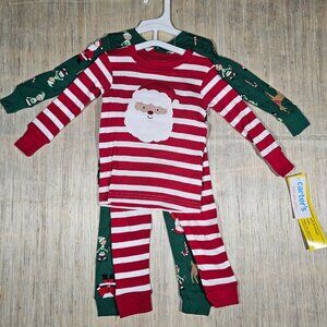 4 Piece Carter's Just One You Christmas Pijama Set 18M